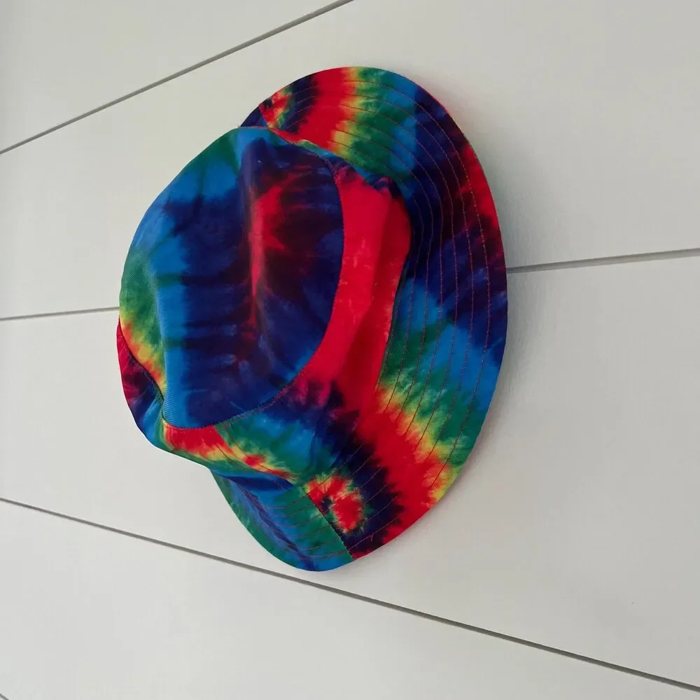 Kids Tie-Dye Rainbow Bucket Hat 100% Cotton